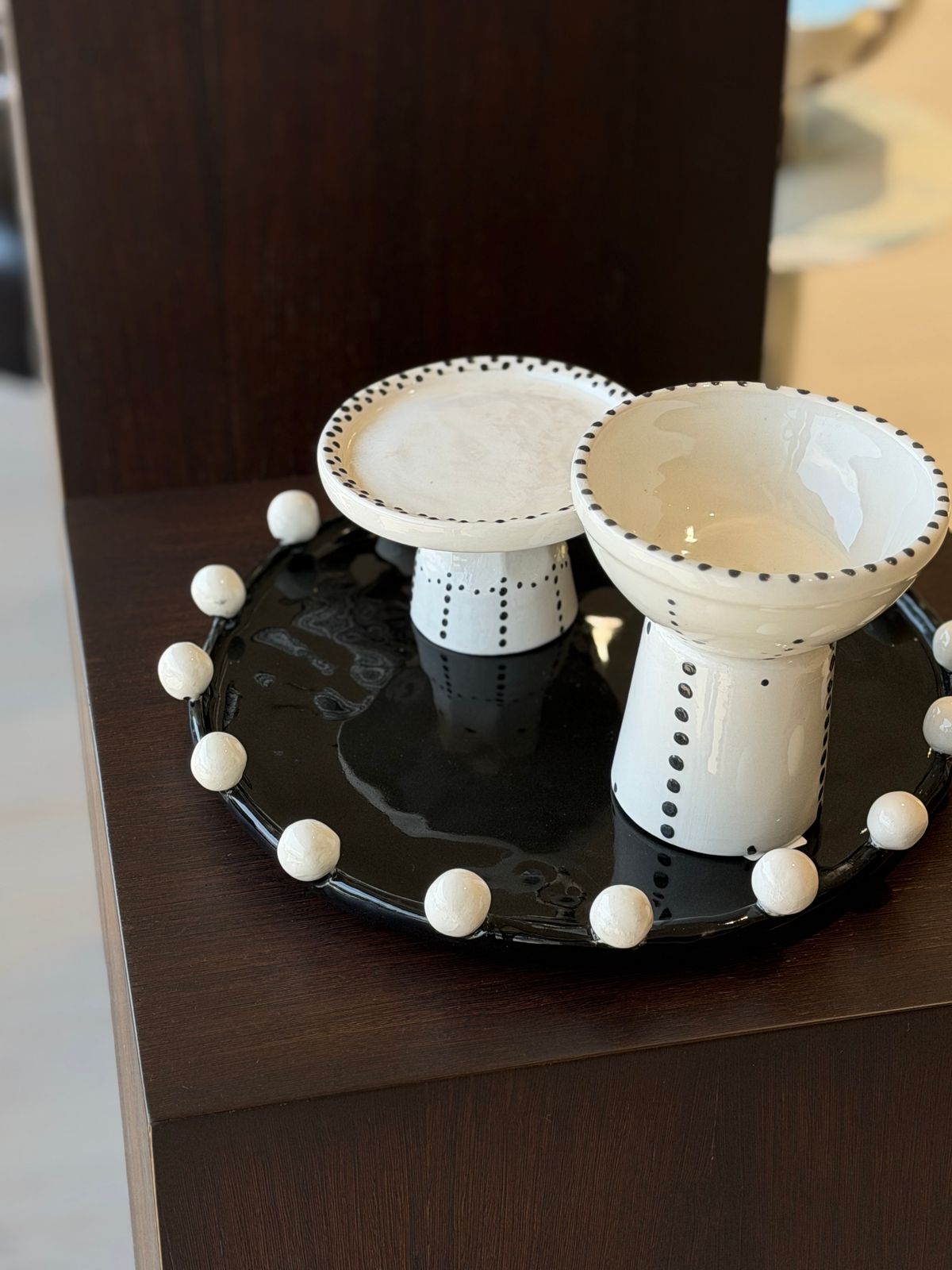 Dot Pedestal Bowl — 3/3