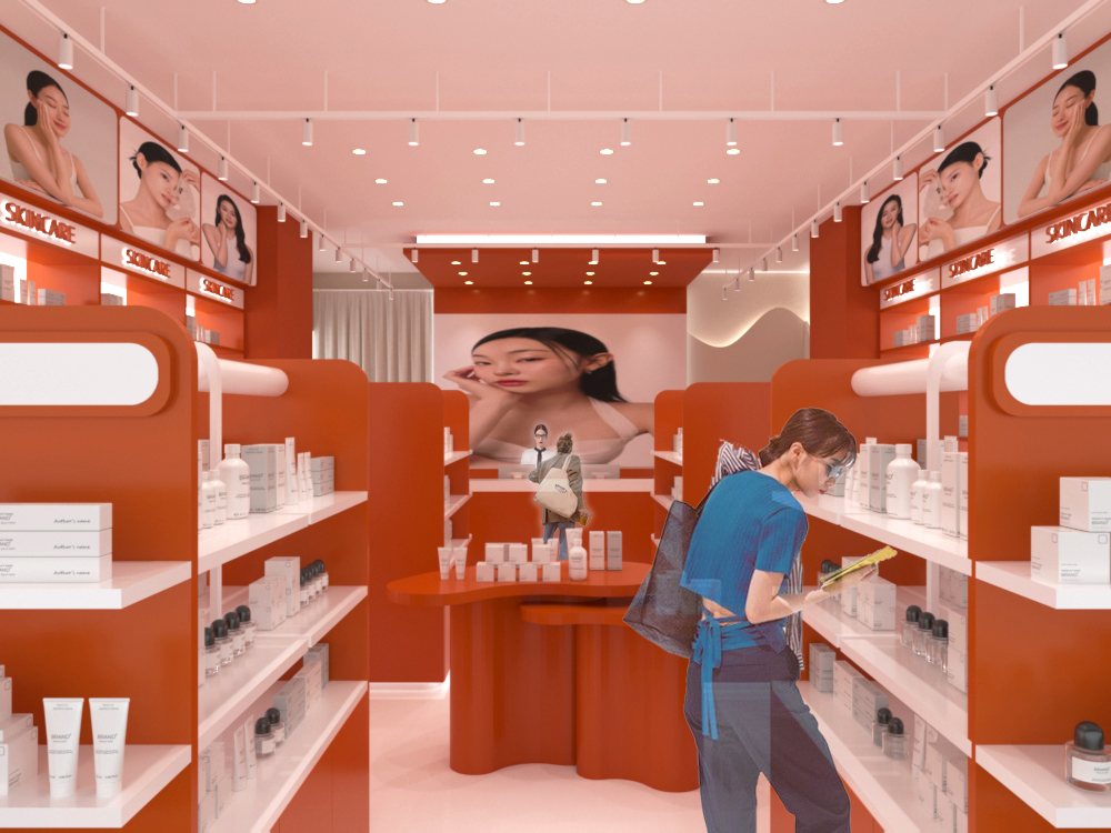 Illuminated niches and integrated shelving system